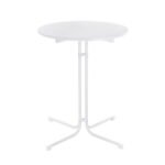 Gardeon Outdoor Bar Table Round Folding Desk Top 109cm Patio Furniture White - Image 3