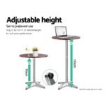 Gardeon 3-Piece Outdoor Bar Set Bistro Table Stools Adjustable Wooden Cafe - Image 5