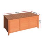 Gardeon Outdoor Storage Bench Box 210L Wooden Patio Furniture Garden Chair Seat - Image 2