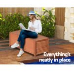 Gardeon Outdoor Storage Bench Box 210L Wooden Patio Furniture Garden Chair Seat - Image 5