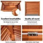 Gardeon Outdoor Storage Bench Box 210L Wooden Patio Furniture Garden Chair Seat - Image 7