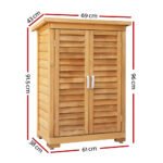 Gardeon Portable Wooden Garden Storage Cabinet - Image 4