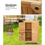 Gardeon Portable Wooden Garden Storage Cabinet - Image 8