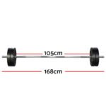 Everfit 48kg Barbell Set Weight Plates Bar Lifting Bench 168cm - Image 2