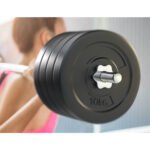 Everfit 88kg Barbell Set Weight Plates Bar Lifting Bench 168cm - Image 4