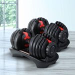 Everfit 24kg Dumbbells Adjustable Dumbbell Weight Plates Home Gym 2pcs - Image 8