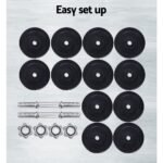 Everfit 35kg Dumbbell Set Weight Plates Dumbbells Lifting Bench - Image 6