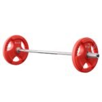 Everfit Barbells Set 36kg 120cm Dumbbell Barbell Plate Weight Lifting Home Gym Red Lifting - Image 3