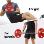 Everfit Barbells Set 36kg 120cm Dumbbell Barbell Plate Weight Lifting Home Gym Red Lifting - Image 5