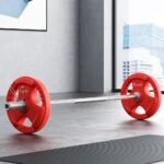 Everfit Barbells Set 36kg 120cm Dumbbell Barbell Plate Weight Lifting Home Gym Red Lifting - Image 7