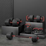 Everfit 40kg Adjustable Dumbbells Set Kettle Bell Weight Plates Barbells Gym - Image 7