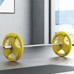 Everfit Barbells 46KG 120CM Dumbbell Barbell Plate Weight Lifting Home Gym Yellow - Image 7