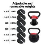 Everfit 18kg Adjustable Kettlebell Set Portable Kettle Bell Weight Dumbbells 10lbs 40lbs - Image 5