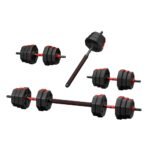 Everfit 40kg Adjustable Dumbbell Barbell Set Weight Plates Home Workout