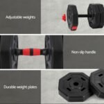 Everfit 40kg Adjustable Dumbbell Barbell Set Weight Plates Home Workout - Image 6