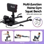 Everfit Deep Sissy Squat Weight Bench Adjustable Leg Extension Strength Training - Image 4