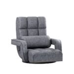 Artiss Floor Chair Lounge Sofa Swivel Grey - Image 7