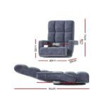 Artiss Floor Chair Lounge Sofa Swivel Charcoal - Image 2