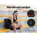 Artiss 2X Floor Lounge Sofa Bed With Armrest Heated Cushion - Image 4