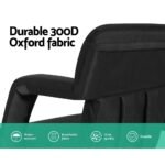 Artiss 2X Floor Lounge Sofa Bed With Armrest Heated Cushion - Image 5