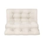 Artiss Floor Lounge Sofa Bed 2 Seater Pillow Leather White - Image 3