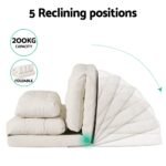 Artiss Floor Lounge Sofa Bed 2 Seater Pillow Leather White - Image 5