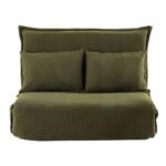 Artiss Floor Lounge Sofa Bed Foldable 2 Seater Green - Image 3