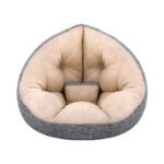 Artiss Floor Lounge Sofa Bed Chair Foldable Washable Beige - Image 3