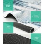 Artiss Rug 200x290cm Area Rug Washable Mat Large Carpet Soft Short Pile Poca - Image 3