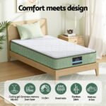 Giselle 25cm Memory Foam Mattress Dual Layer Zipper Cover Cool Charcoal Foam Mattresses King Single - Image 4
