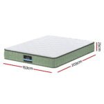 Giselle 25cm Memory Foam Mattress Dual Layer Zipper Cover Cool Charcoal Foam Mattresses Queen - Image 2