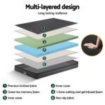 Giselle 18cm Memory Foam Mattress Green Tea Foam Cool Gel Foam Mattresses King Single - Image 6