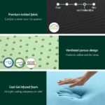 Giselle 18cm Memory Foam Mattress Green Tea Foam Cool Gel Foam Mattresses King Single - Image 8