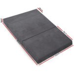 Giselle Bedding Foldable Mattress Folding Foam Bed Mat Double Grey - Image 2