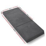 Giselle Bedding Foldable Mattress Folding Foam Bed Mat Single Grey - Image 2