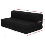 Giselle Bedding Foldable Mattress Folding Foam Bed Mat Double Black - Image 3
