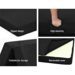 Giselle Bedding Foldable Mattress Folding Foam Bed Mat Double Black - Image 6