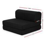 Giselle Bedding Foldable Mattress Folding Foam Bed Mat Black - Image 3