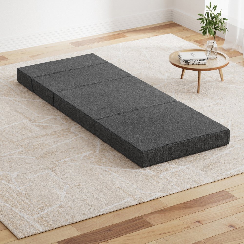 FOAM-MFM-LOGI-GY-202502281442-00.jpg Giselle Bedding Foldable Mattress Folding Foam Bed Floor Mat Grey - Image 1