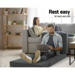 Giselle Bedding Foldable Mattress Folding Foam Bed Floor Mat Grey - Image 3