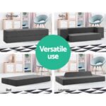 Giselle Bedding Foldable Mattress Folding Foam Sofa Bed Chair Grey - Image 5
