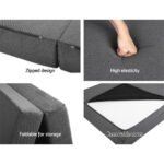Giselle Bedding Foldable Mattress Folding Foam Double Grey - Image 6