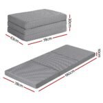 Giselle Foldable Mattress Folding Sofa Bed Trifold Memory Foam Camping Cushion Mat - Image 3