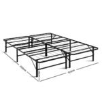 Artiss Folding Bed Frame Metal Base - Queen - Image 2