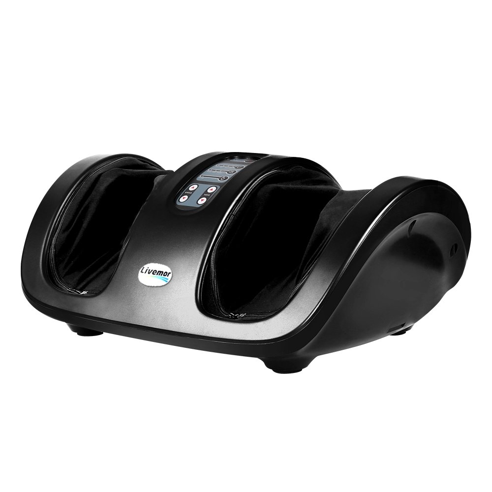FOOT-MASSAGE-188-BK-00.jpg Livemor Foot Massager Shiatsu Massagers Electric Roller Kneading Leg Black - Image 1