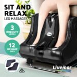 Livemor Foot Massager Massagers Shiatsu Electric Roller Ankle Calf Leg Kneading Black - Image 3