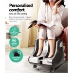 Livemor Foot Massager Massagers Shiatsu Electric Roller Ankle Calf Leg Kneading Silver - Image 6