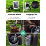 Gardeon Solar Water Feature Cascading Fountain 3-Tier Bucket LED light Bird 76CM - Image 6