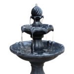Gardeon Solar Water Feature 3-Tier Fountain with Pump Kit Bird Bath 93CM Black - Image 3