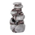 Gardeon Solar Fountain Water Feature Outdoor Indoor 4-Tier Brown - Image 3